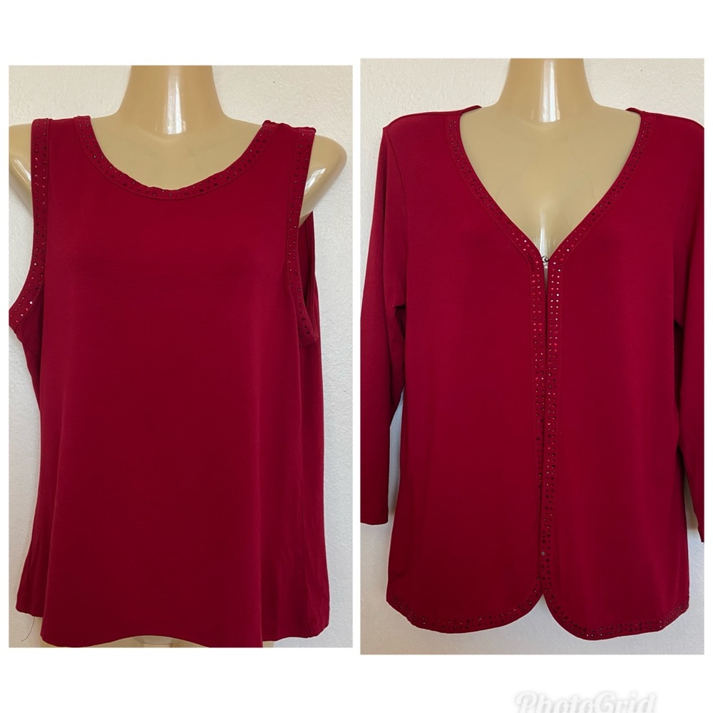 Talbots Red Sweater Set - Picture 2 of 15